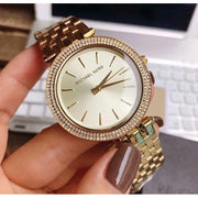 Michael Kors Darci Silver Dial Gold Stainless Steel Strap Watch for Women - MK3191