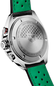 Tag Heuer Formula 1 Calibre 16 Automatic Chronograph Green Dial Black Leather Strap Watch for Men - CAZ2016.FC6473