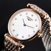 Longines La Grande Classique De Longines Diamonds Mother of Pearl Dial Two Tone Mesh Bracelet  Watch for Women - L4.209.1.97.7