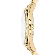 Michael Kors Bradshaw Quartz Gold Dial Gold Steel Strap Watch For Women - MK6555