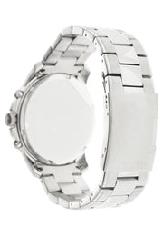 Fossil Grant Chronograph Black Dial Silver Steel Strap Watch for Men - FS4736