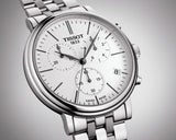 Tissot Carson Premium White Dial Silver Steel Strap Watch For Men - T122.417.11.011.00