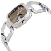Gucci G Gucci Brown Dial Silver Steel Strap Watch For Women - YA125507