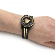 Versace Palazzo Empire Black Dial Two Tone Steel Strap Watch for Men - VERD01119