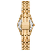 Michael Kors Lexington Three-Hand Blue Dial Gold Steel Strap Watch for Women - MK4802