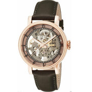 Fossil Boyfriend Automatic Skeleton Grey Dial Grey Leather Strap Watch for Women - ME3089