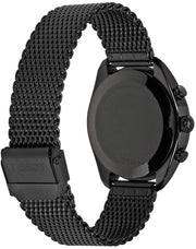 Tissot T Classic PR 100 Chronograph Black Dial Black Mesh Bracelet Watch For Men - T101.417.33.051.00