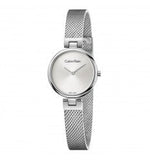 Calvin Klein Authentic Silver Dial Silver Mesh Bracelet Watch for Women - K8G23126