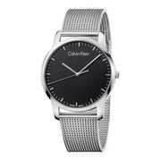 Calvin Klein City Chronograph Black Dial Silver Mesh Bracelet Watch for Men - K2G2G121