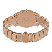 Calvin Klein City White Mother of Pearl Dial Rose Gold Steel Strap Watch for Women - K2G23646