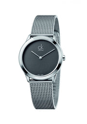 Calvin Klein Minimal Grey Dial Silver Mesh Bracelet Watch for Women - K3M2312X