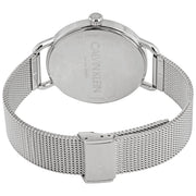 Calvin Klein Even Black Dial Silver Mesh Bracelet Watch for Women - K7B21121