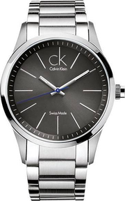 Calvin Klein Bold Grey Dial Silver Steel Strap Watch for Men - K2241107