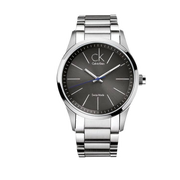 Calvin Klein Bold Grey Dial Silver Steel Strap Watch for Men - K2241107
