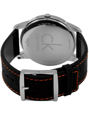 Calvin Klein City Black Dial Black Leather Strap Watch for Men - K2G211C1
