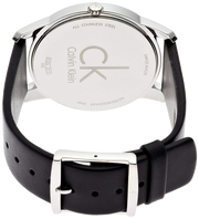 Calvin Klein City Black Dial Black Leather Strap Watch for Men - K2G211C1