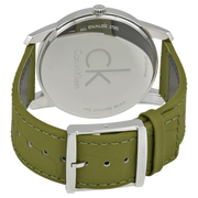Calvin Klein City Green Dial Green Leather Strap Watch for Men - K2G211WL