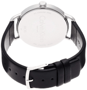 Calvin Klein City Black Dial Black Leather Strap Watch For Women - K2G23107