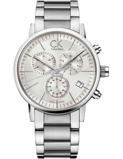 Calvin Klein City White Dial Silver Steel Strap Watch for Men - K2G27146