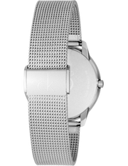 Calvin Klein Minimal Silver Dial Silver Mesh Bracelet Watch for Men - K3M21126