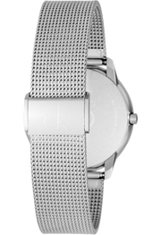 Calvin Klein Minimal White Dial Silver Mesh Bracelet Watch for Men - K3M22126