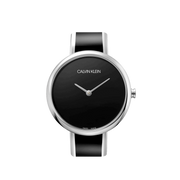 Calvin Klein Seduce Black Dial Two Tone Steel Strap Watch for Women - K4E2N111