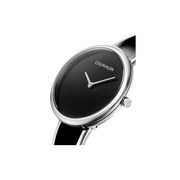 Calvin Klein Seduce Black Dial Two Tone Steel Strap Watch for Women - K4E2N111