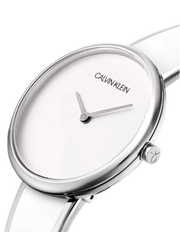Calvin Klein Seduce White Dial Two Tone Steel Strap Watch for Women - K4E2N116