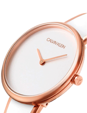 Calvin Klein Seduce White Dial Two Tone Steel Strap Watch for Women - K4E2N616