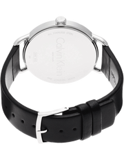 Calvin Klein Even Black Dial Black Leather Strap Watch for Women - K7B211C1