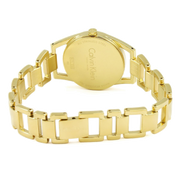 Calvin Klein Dainty White Dial Gold Steel Strap Watch for Women - K7L23546