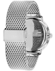 Calvin Klein High Noon Black Dial Silver Mesh Bracelet Watch for Men - K8M21121