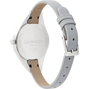 Calvin Klein Rebel Grey Dial Grey Leather Strap Watch for Women - K8P231Q4