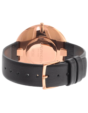 Calvin Klein Full Moon Black Dial Black Leather Strap Watch for Women - K8Y236C1