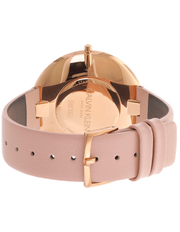 Calvin Klein Full Moon Silver Dial Pink Leather Stap Watch for Women - K8Y236Z6