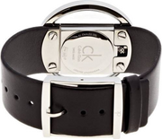 Calvin Klein Glam Transparent Dial Black Leather Strap Watch for Women - K9423107