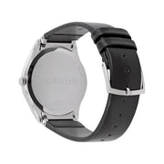Calvin Klein Minimal Diamonds Black Dial Black Leather Strap Watch for Men - K3M211CS