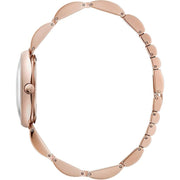 Calvin Klein Wavy White Dial Rose Gold Steel Strap Watch for Women - K9U23646