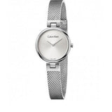Calvin Klein Authentic Silver Dial Silver Mesh Bracelet Watch for Women - K8G23126
