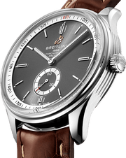 Breitling Premier Automatic 40mm Grey Dial Brown Leather Strap Watch for Men - A37340351B1P2