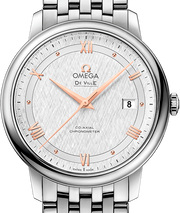 Omega De Ville Prestige Co Axial Silver Dial Silver Steel Strap Watch for Men - 424.10.40.20.02.004