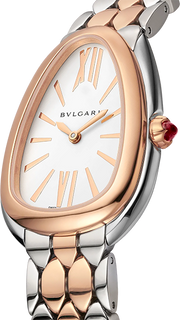 Bvlgari Serpenti Seduttori White Dial Two Tone Steel Strap Watch for Women - SERPENTI103277