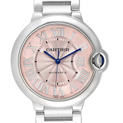 Cartier Ballon Bleu De Cartier Pink Dial Silver Steel Strap Watch for Women - W6920041