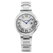 Cartier Ballen Bleu De Cartier Silver Dial Silver Steel Strap Watch for Women - W6920084