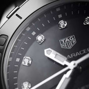 Tag Heuer Aquaracer Quartz Mother of Pearl Black Dial Black NATO Strap Watch for Women - WAY131M.FT6092