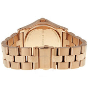 Marc Jacobs Rivera White Dial Rose Gold Steel Strap Watch for Women - MBM3135