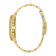 Guess Odyssey Multifunction Black Dial Gold Steel Strap Watch For Men - W1107G4