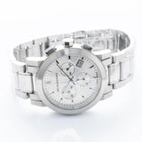 Burberry The City White Dial Silver Steel Strap Watch for Men - BU9750