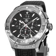 Tag Heuer Aquaracer Chronograph Black Dial Black Rubber Strap Watch for Men - CAY1110.FT6041