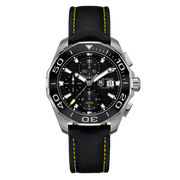 Tag Heuer Aquaracer Automatic Chronograph Black Dial Black Nylon Strap Watch for Men - CAY211A.FC6361